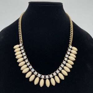 J. Crew Bib Necklace w/ Crystals & Glass Beads